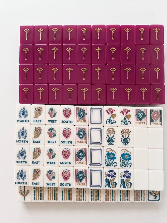 Mahjong Other - NIB sealed American Mahjong Set 160 Tiles Burgundy Art Deco Acrylic dice